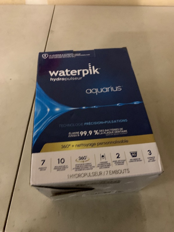 Photo 1 of Waterpik Aquarius Water Flosser For Teeth Cleaning, Gums, Braces, Dental Care, Electric Power With 10 Settings, 7 Tips For Multiple Users And Needs, ADA Accepted, Black WP-662, Packaging May Vary