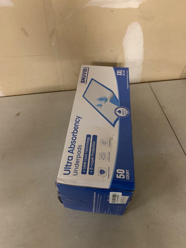 Photo 1 of Super Absorbent Disposable Underpads - XXL (30" x 36") Leakproof Bed Pads | Quick-Dry, Ultra Thick for Heavy Incontinence | Chux Pads for Adults, Seniors, Kids, Baby & Pets - 50 Pack