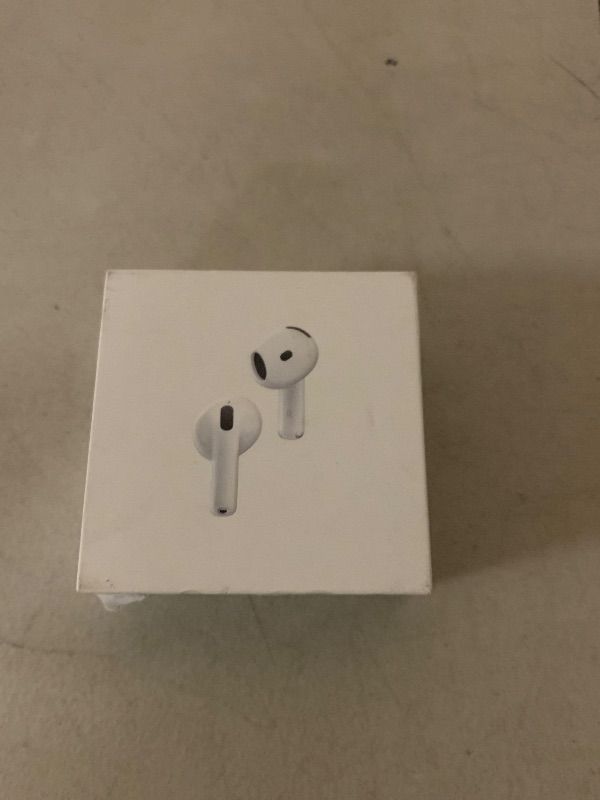 Photo 1 of Apple AirPods 4 Wireless Earbuds, Bluetooth Headphones, Personalized Spatial Audio, Sweat and Water Resistant, USB-C Charging Case, H2 Chip, Up to 30 Hours of Battery Life, Effortless Setup for iPhone *SEALED* 