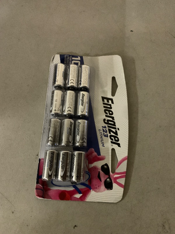Photo 1 of Energizer 123 Lithium Batteries, 3V CR123A Lithium Photo Batteries (12 Battery Count) - Packaging May Vary