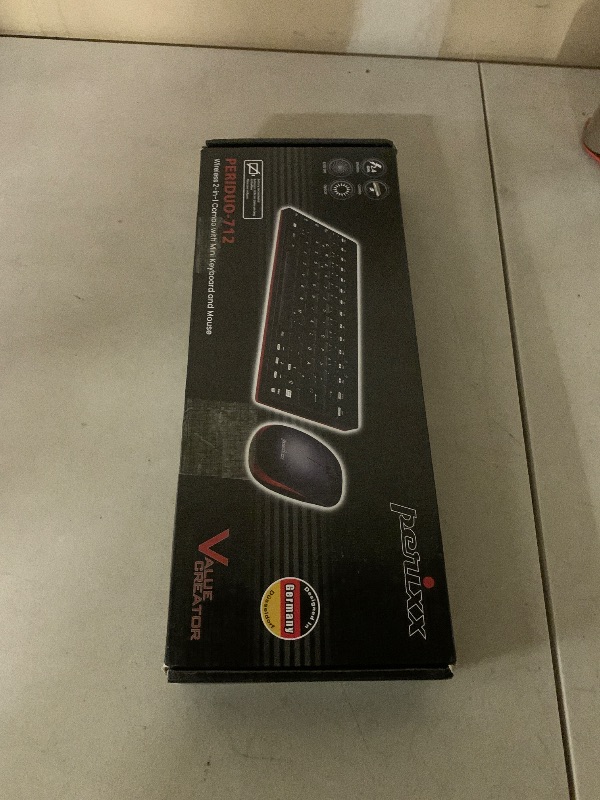 Photo 1 of Perixx PERIDUO-712B Wireless Mini Keyboard and Mouse Set, Black, US English Layout