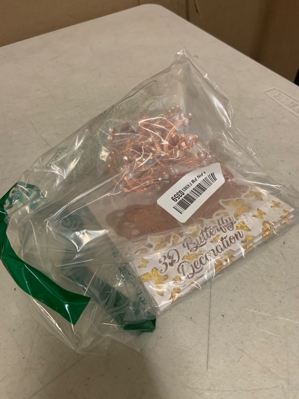 Photo 1 of 42PCS Crown Cake Topper Mini Tiara with 3D Butterfly Decoration Vintage Pearl Rhinestone Crown Cake Topper Cupcake Topper Cake Decoration for Birthday Wedding Anniversity Party Baby Shower (Rose Gold)