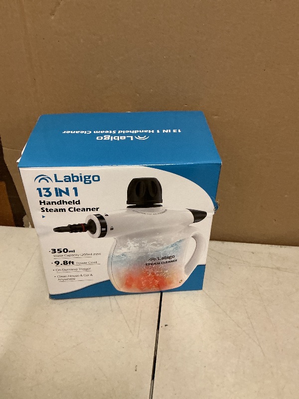 Photo 1 of Steam Cleaner, Pressurized Handheld 13pcs Multi-Purpose Natural Deep Cleaning Steamer, Portable Steamer for Cleaning Home, Grout, Kitchen, Car, Window, Upholstery, Bathroom and Clothes, White