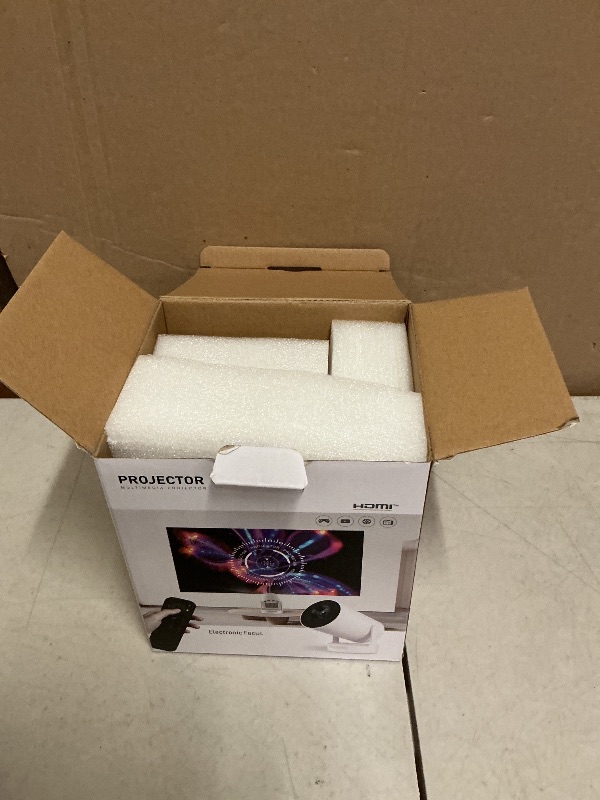 Photo 1 of [Electric Focus]Mini Portable Projector with 4K Support, Bluetooth 5.4 WIFI6, 5watt Sound Base Speaker, 260 ANSI, Android 11, 210° Rotation , Auto Keystone Correction Video Projector HY300 PLUS