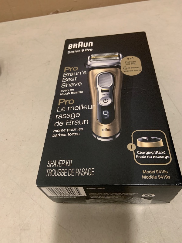 Photo 1 of Braun Series 9 Pro 9419s Electric Shaver for Men, Wet & Dry Razor, Shaving Kit with 4+1 Head with ProLift Trimmer