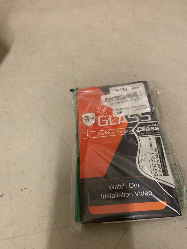 Photo 1 of 3 Pack Galaxy S22 Ultra Screen Protector, HD Clear Tempered Glass, Fingerprint Unlock, 3D Curved, Scratch Resistant, No Bubble for Samsung Galaxy S22 Ultra 5G Glass Screen Protector