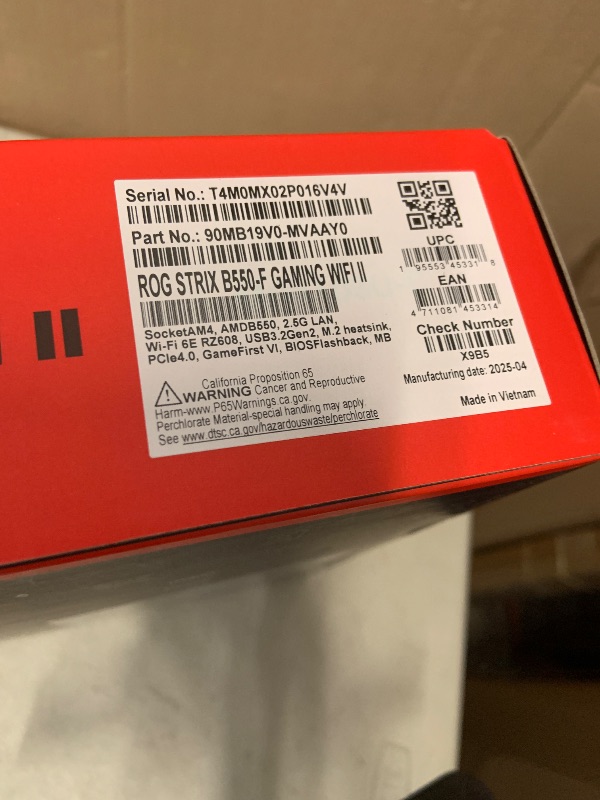 Photo 1 of ASUS ROG Strix B550-F Gaming WiFi II AMD Socket AM4 ATX DDR4 Motherboard