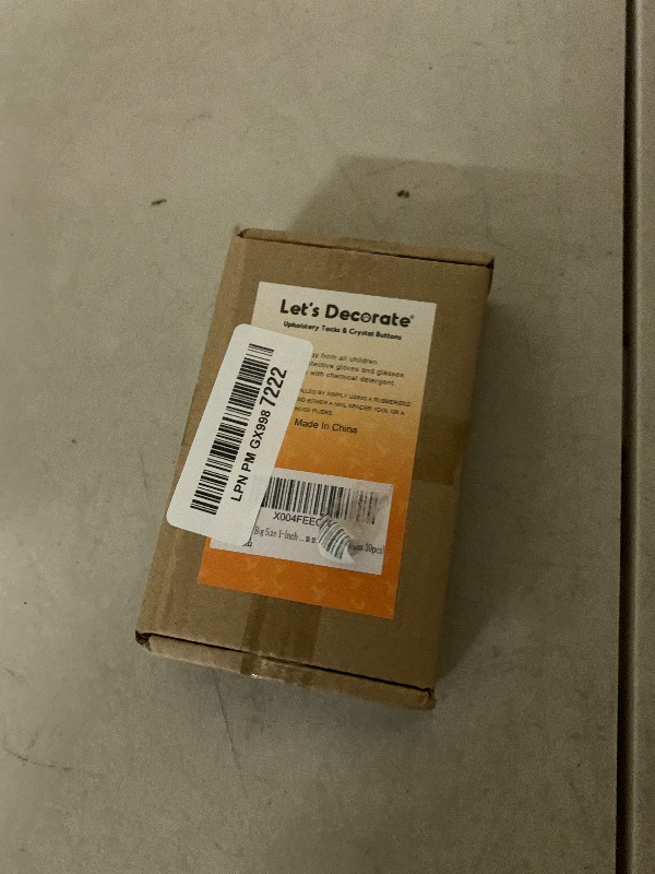 Photo 1 of 30PCS Big Size 1-Inch Upholstery Tacks Vintage Design,Decorative Nails,Barn Door,Farmhouse Shutters Pins D25mmxL25mm (Brass 30pcs)