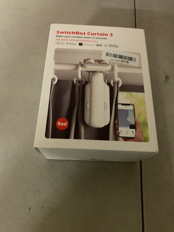Photo 1 of SwitchBot 2025 Automatic Curtain Opener 3 Rod-Bluetooth Remote Control, WiFi&Smartphone Control, Upgraded High-Performance, Add Hub to Work with Alexa, Google Home, HomeKit