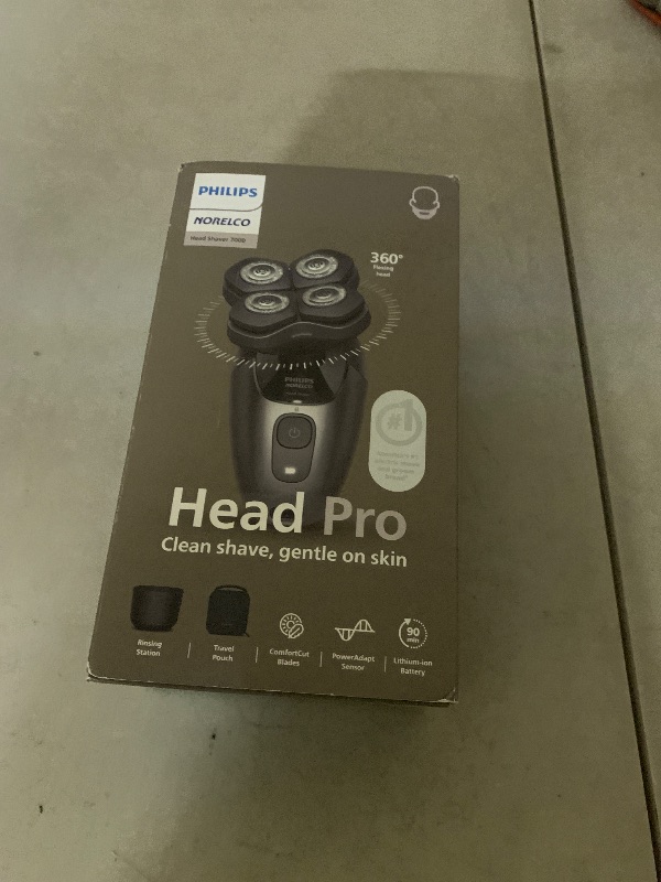 Photo 1 of Philips Norelco Head Shaver Pro 7000 Series - Electric Shaver for Men and Women, 360° Flexing Head & ComfortCut Blades for Clean Shave, Gentle on Skin, Model HS7980/40