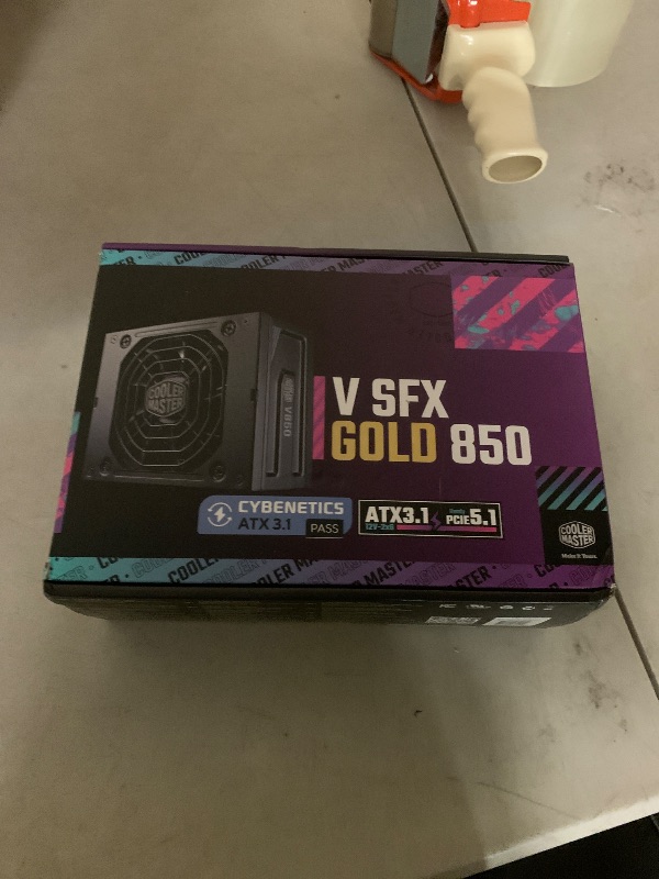 Photo 1 of Cooler Master V850 SFX Gold 850W Fully Modular Power Supply – 80+ Gold Certified SFF PSU, ATX 3.1 & PCIe 5.1 Ready, 90° Angled Cable, Low Noise, Small Form Factor ITX PSU, 10-Year Warranty, Black