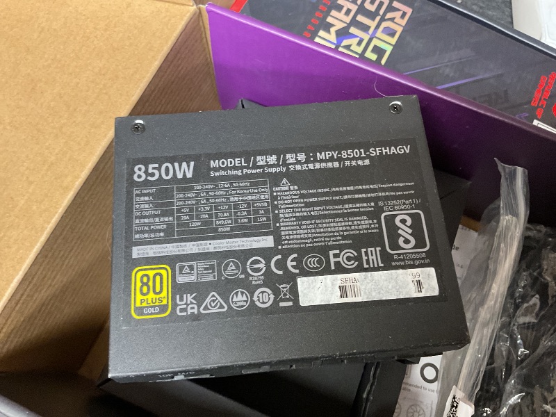 Photo 1 of Cooler Master V850 SFX Gold 850W Fully Modular Power Supply – 80+ Gold Certified SFF PSU, ATX 3.1 & PCIe 5.1 Ready, 90° Angled Cable, Low Noise, Small Form Factor ITX PSU, 10-Year Warranty, Black