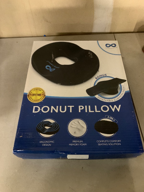 Photo 1 of Everlasting Comfort Donut Pillow for Tailbone Pain Relief Ergonomic Seat Cushion - Hemorrhoid Pillow for Sitting- Ideal Memory Foam Coccyx Chair Cushion for Postpartum Pregnancy, Anti-Slip, Washable