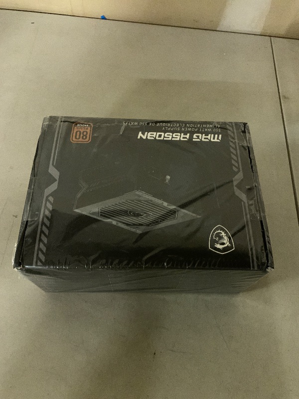 Photo 1 of MSI MAG A550BN, Non-Modular Compact 550W Power Supply, 80+ Bronze, Low-Noise Fan, Active PFC Design, 5 Year Warranty