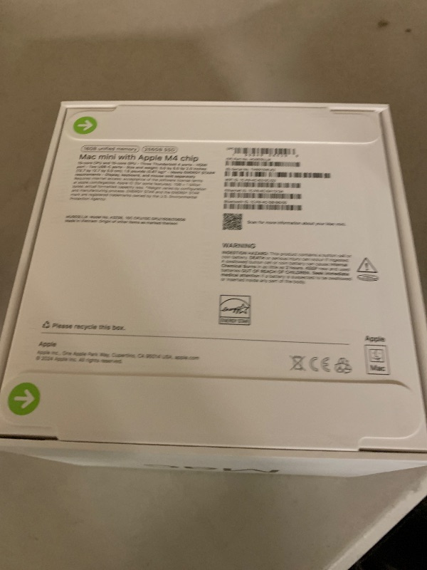 Photo 1 of Apple 2024 Mac mini Desktop Computer with M4 chip with 10?core CPU and 10?core GPU: Built for Apple Intelligence, 16GB Unified Memory, 256GB SSD Storage, Gigabit Ethernet. Works with iPhone/iPad