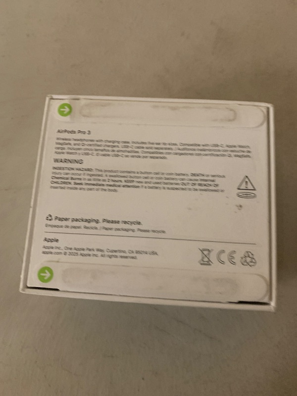 Photo 1 of Apple AirPods Pro 3 Wireless Earbuds, Active Noise Cancellation, Live Translation, Heart Rate Sensing, Hearing Aid Feature, Bluetooth Headphones, Spatial Audio, High-Fidelity Sound, USB-C Charging