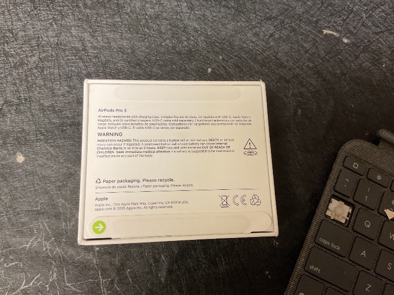 Photo 5 of Apple AirPods Pro 3 Wireless Earbuds, Active Noise Cancellation, Live Translation, Heart Rate Sensing, Hearing Aid Feature, Bluetooth Headphones, Spatial Audio, High-Fidelity Sound, USB-C Charging