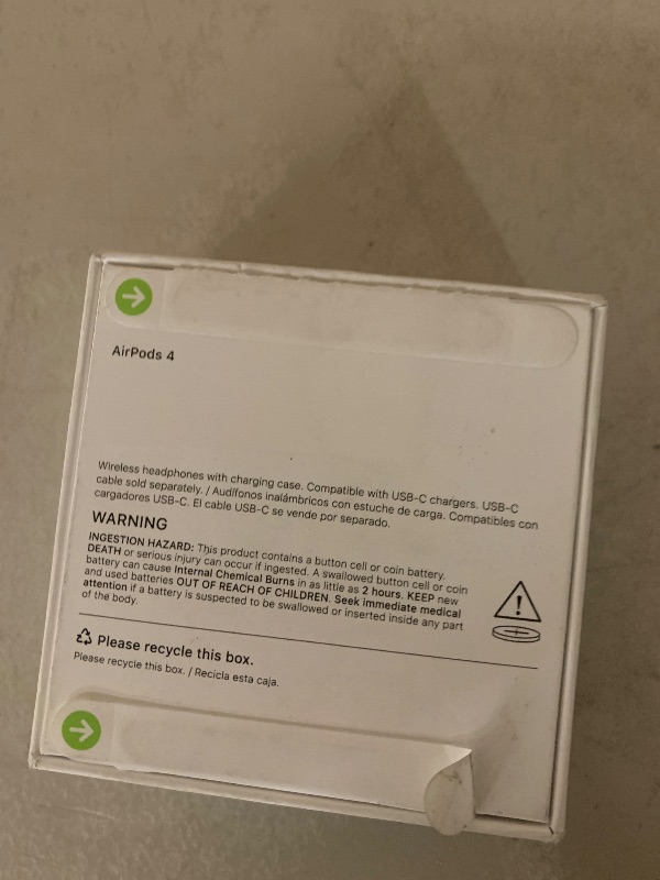 Photo 1 of Apple AirPods 4 Wireless Earbuds, Bluetooth Headphones, Personalized Spatial Audio, Sweat and Water Resistant, USB-C Charging Case, H2 Chip, Up to 30 Hours of Battery Life, Effortless Setup for iPhone