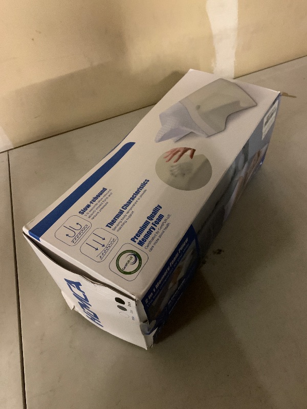 Photo 1 of HOMCA Memory Foam Cervical Pillow, 2 in 1 Ergonomic Contour Orthopedic Pillow for Neck Pain, Contoured Support Pillows for Side Back Stomach Sleepers