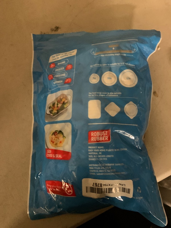 Photo 1 of 100PCS 12Inch Bowl Covers, Food Cover Dish Covers, Elastic Stretch Food Storage Lids, BPA-Free Plastic Wrap for Sourdough Proofing Meal Prep Fresh Keeping