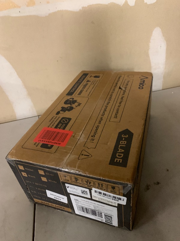 Photo 1 of Amico Ceiling Fans with Lights, 42 inch Low Profile Ceiling fan with Light and Remote Control, Flush Mount, Reversible, 3CCT, Dimmable, Noiseless, Black Ceiling Fan for Bedroom, Indoor/Outdoor Use