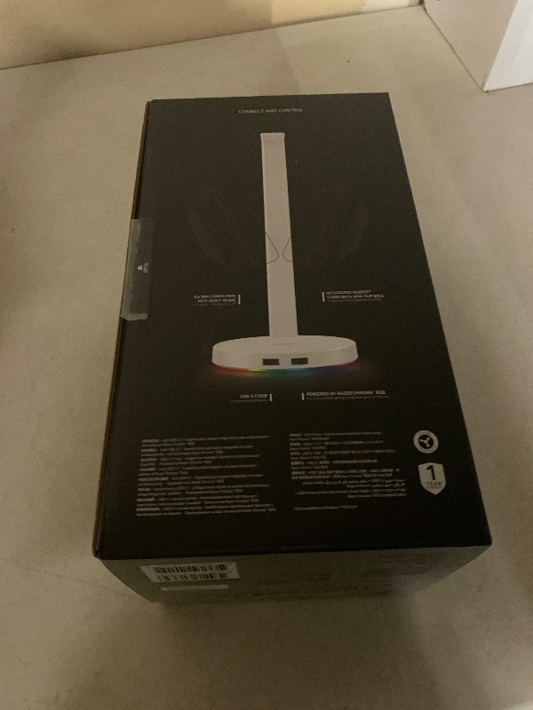 Photo 1 of Base Station V2 Chroma Headphone Headset Stand Holder: Chroma RGB Lighting - Taller Stand & Anti-Slip Ledge - USB Charging Ports - Anti-Slip Rubber Base - 3.5mm Port + Built-in DAC - Mercury White