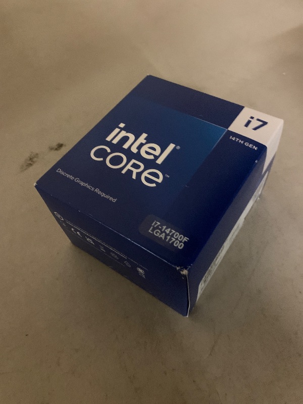 Photo 1 of Intel Core i7-14700F Desktop Processor 20 cores (8 P-cores + 12 E-cores) up to 5.4 GHz