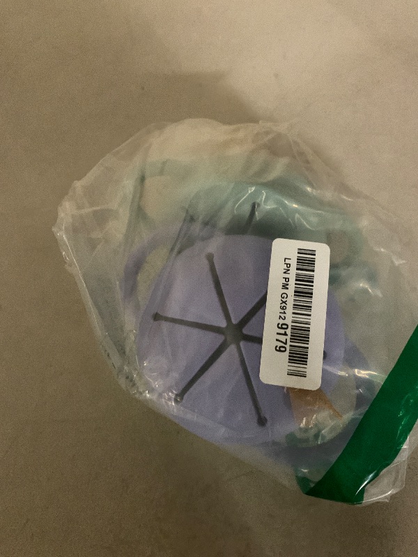 Photo 1 of 2 Pack Snack Cups for Toddlers Spill Proof - Detachable Stainless Steel Toddler Snack Cups with Silicone Lids & Handles - Dishwasher Safe Snack Container for Mess-Free Snacking?Blue-purple and Green)