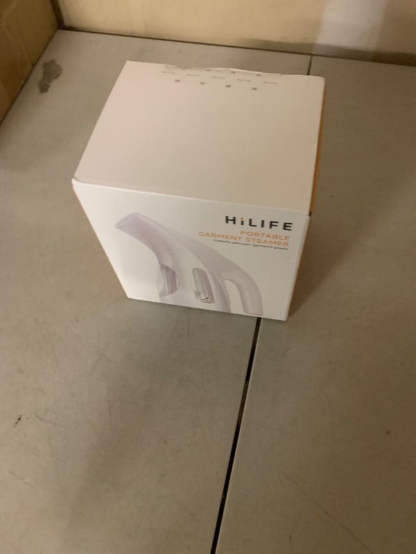 Photo 1 of  HiLIFE Steamer for Clothes, Portable Handheld Design, 240ml Big Capacity, 700W, Strong Penetrating Steam, Removes Wrinkle, for Home, Office and Travel(ONLY FOR 120V)(White)