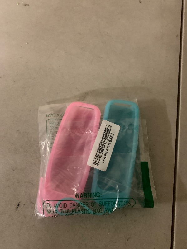 Photo 1 of 2Pack Remote Control Cover fits for Roku TV | Onn Roku | TCL Hisense Roku Silicone Protective Controller Sleeve Universal for Roku Express 2021 | Roku Streaming Stick+ Remote Case(Glow Pink&Glow Blue)