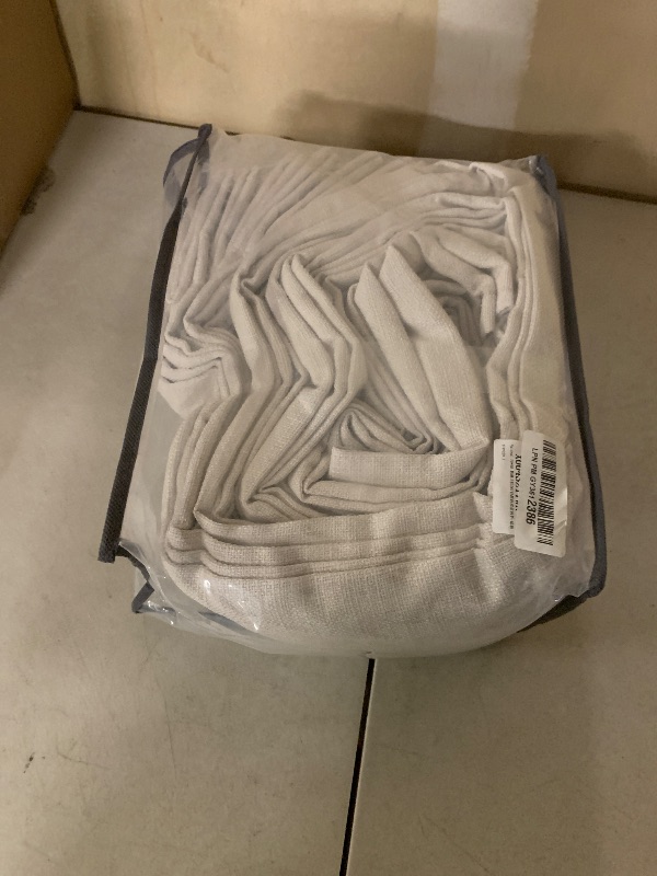 Photo 1 of Pinch Pleated Blackout 90 Inch Bedroom Curtains 70 Inch Wide Linen Dual Layer Soundproof Farmhouse Window Curtains for Living Room Cream Natural Hooks Rings Back Tab 100% Black Out Drapes 1 Panel