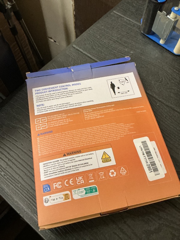 Photo 1 of wowatt 2Pcs Battery Operated Ceiling Lights Rechargeable Motion Sensor Light Indoor Wireless Shower Light with Remote 3000K 4500K 6500K 7.48in Dimmable Timing Motion Activated Lamp for Closet Shower