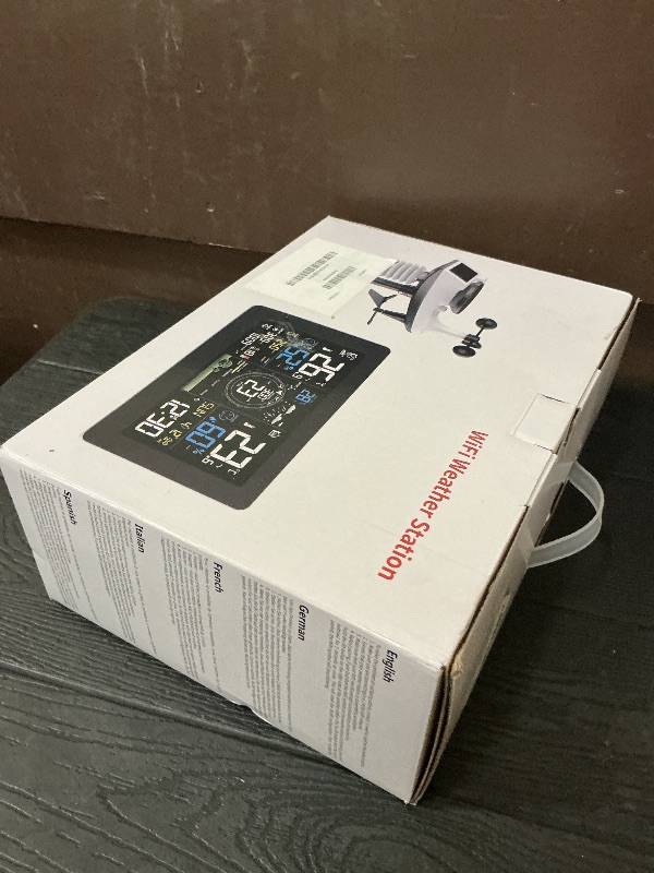 Photo 1 of WiFi Weather Station Wireless Indoor Outdoor, Thermometer with Rain Gauge for Weather Forecast, Temperature, Humidity, Clock