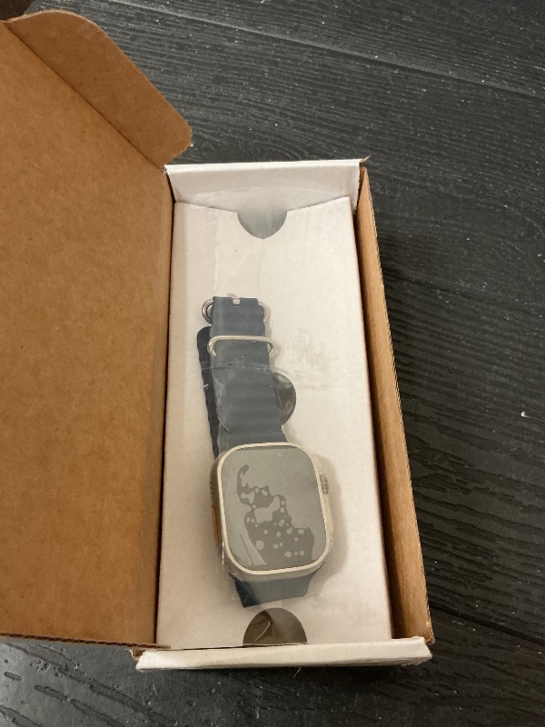 Photo 1 of Apple Watch Ultra 2 [GPS + Cellular, 49mm] - Titanium Case with Blue Ocean Band, One Size (Renewed)