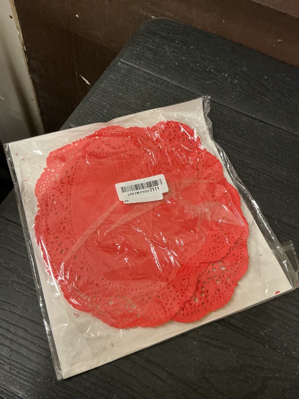 Photo 1 of 60 Pcs 10 Inch Red Heart Paper Doilies Valentines Heart Shaped Lace Paper Doilies for Table Decor Crafts Valentines Day Mothers Day Wedding Party Favor Supplies