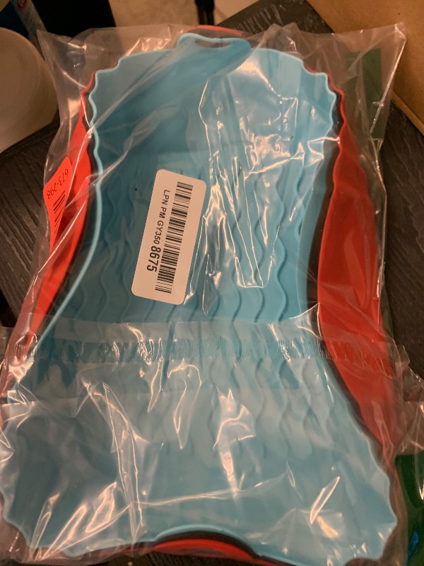 Photo 1 of 2 Pack Air Fryer Liners,8.5 Inch Silicone Airfryer Liners,Air Fryer Accessories,Reusable Baking Tray Oven Accessories,Replacement of Flammable Parchment Paper (Red Blue) (Black&Red&Blue)