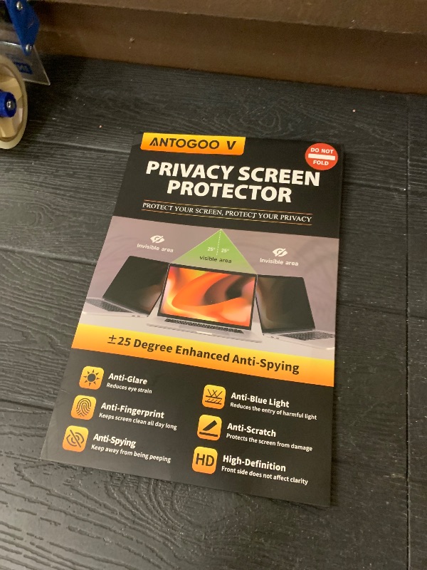 Photo 1 of 14 Inch 1920x1200 (16:10) Aspect Ratio Laptop Privacy Screen Filter, Anti Blue Light Glare & Anti Scratch Computer Privacy Shield, Not for 14" with 1920x1080P Laptops