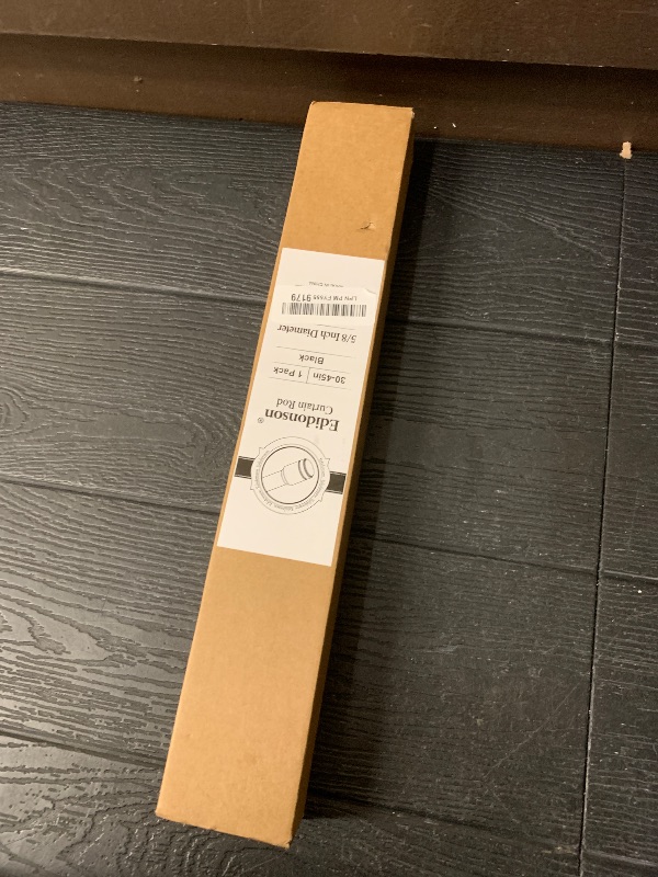 Photo 1 of 5/8” Diameter Curtain Rods 30-45 Inch, for 30-39 Inch Windows, Adjustable Splicing Black Curtain Rods for Windows with Brackets, Window Rod Long Small Curtains Rod