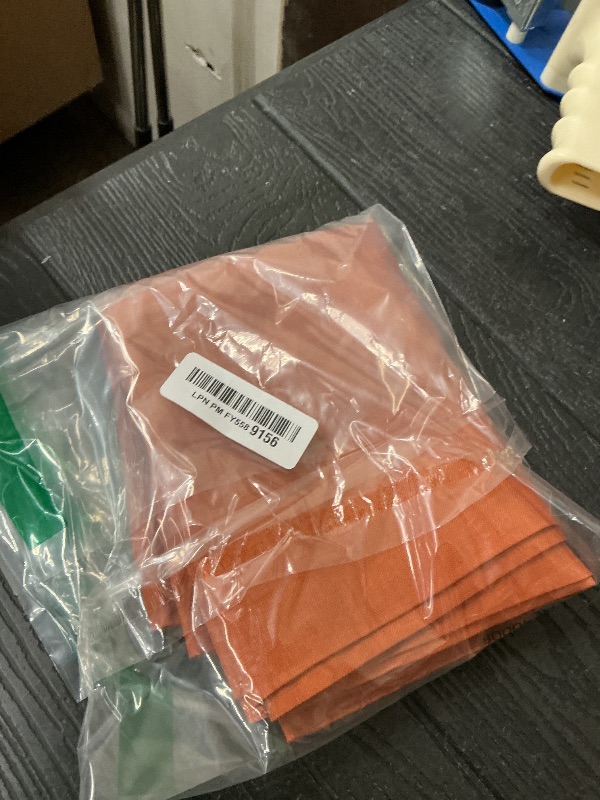 Photo 1 of D'Moksha Homes Linen Rust Table Runner 84 Inches Long - 100% Pure Linen 14 x 84 Inch Table Runner for Dining, Fall and Halloween - Machine Washable