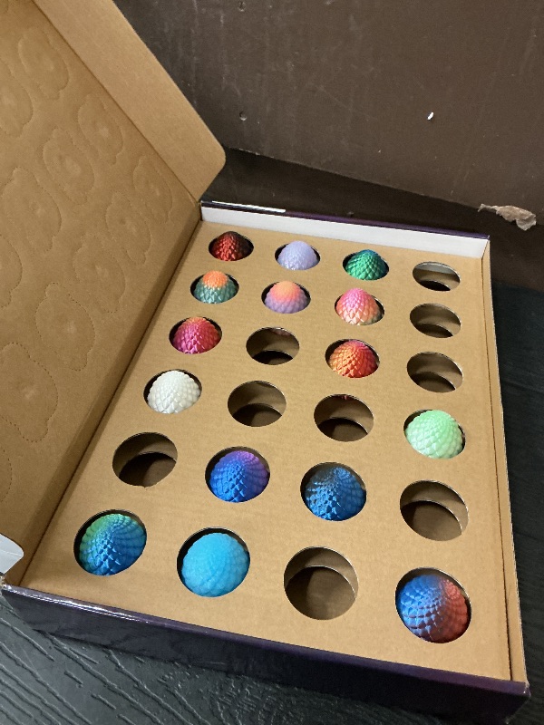 Photo 1 of 24PCS 3D Printed Dragon Eggs with Dragon Inside, Mini Animals Party Favors for Kids, Flexible Articulated Crystal Collectibles for Adults Teens Boys, Easter Advent Calendar Easter Basket Stuffers