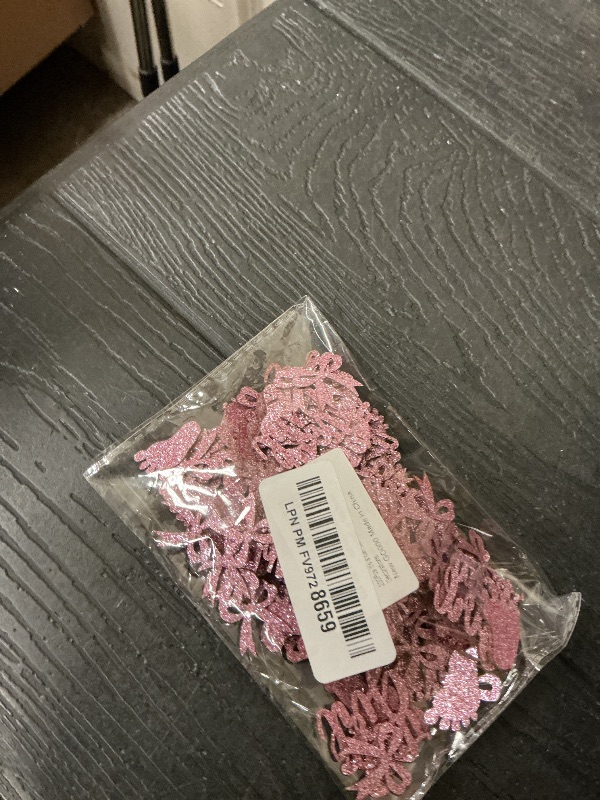 Photo 1 of 200Pcs It's a Girl Confetti, Pink Baby Shower Table Scatters, Bow Girls Baby Shower Gender Reveal Birthday Party Table Confetti Decorations
