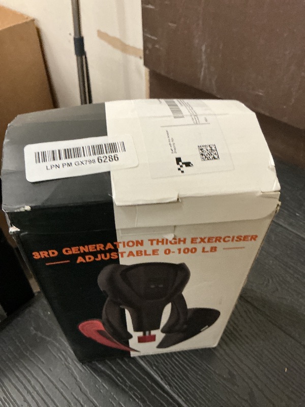 Photo 1 of 3rd Gen Thigh-Train 0-100 lbs Adjustable Resistance Inner Thigh Train Exercising Counter with Leg Straps Band Pelvic Floor Kegel Hip Exercise Workout Equipment Pilates Women Men (Black)