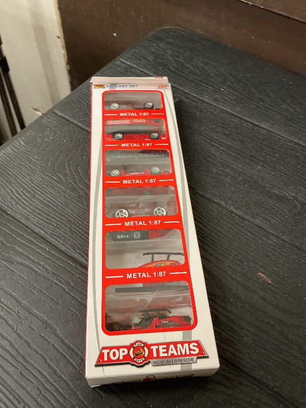 Photo 1 of 14 Pcs Fire Truck with Firefighter Toy Set, Mini Die-cast Fire Engine Car, Mini Rescue Emergency Vehicle Playset for Kid Boy Girl Birthday Christmas Party Favors