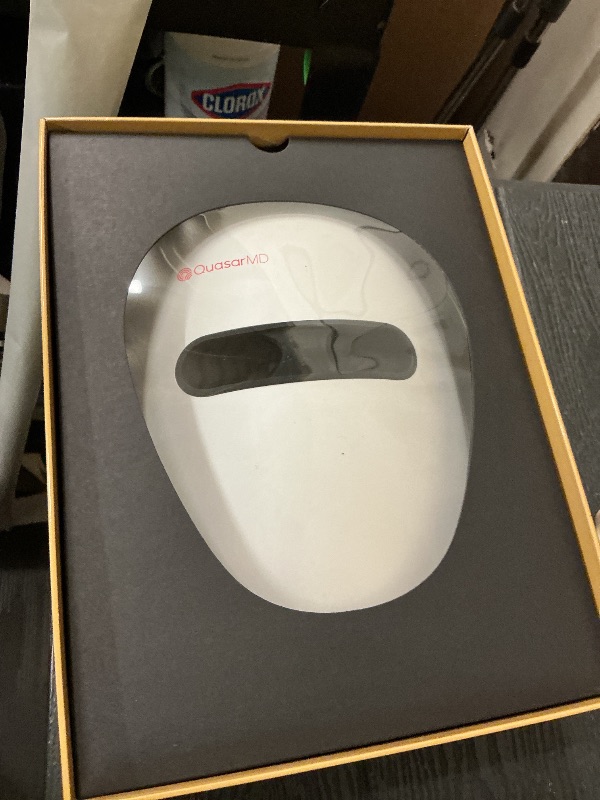 Photo 1 of QuasarMD 3D LED Face Mask with Gold-Wire LEDs, Red & Infrared Light for Wrinkles, Blue Light Mode for Blemish Care, Advanced Light Therapy for Skin Rejuvenation & Radiant Look