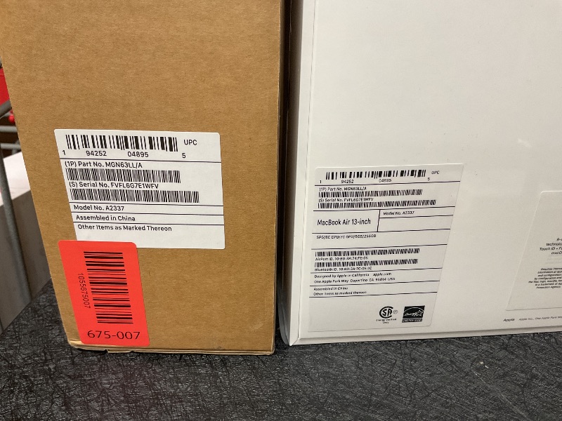 Photo 1 of 2020 Apple MacBook Air Laptop: Apple M1 Chip, 13” Retina Display, 8GB RAM, 256GB SSD Storage, Backlit Keyboard, FaceTime HD Camera, Touch ID. Works with iPhone/iPad; Space Gray