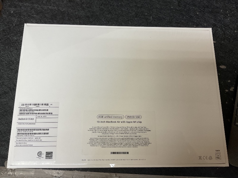 Photo 1 of 2020 Apple MacBook Air Laptop: Apple M1 Chip, 13” Retina Display, 8GB RAM, 256GB SSD Storage, Backlit Keyboard, FaceTime HD Camera, Touch ID. Works with iPhone/iPad; Space Gray