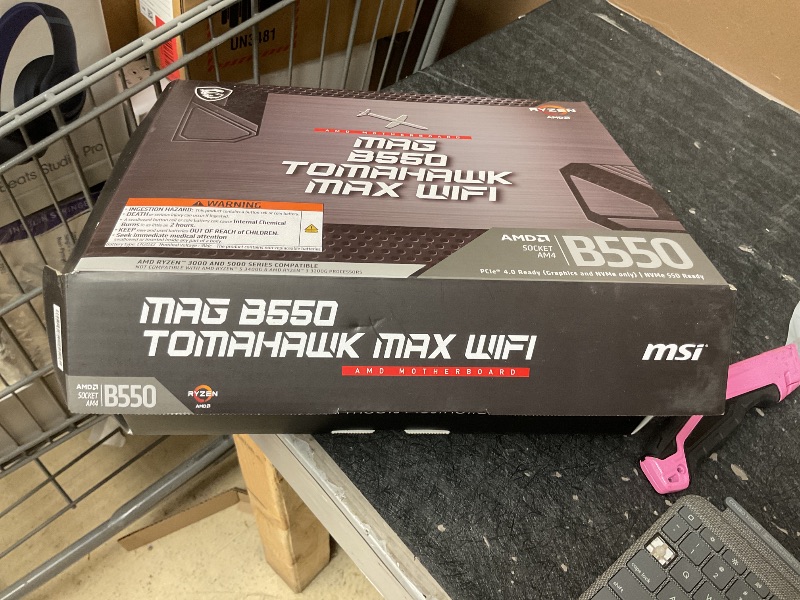 View 2 of MSI MAG B550 Tomahawk MAX WiFi Gaming Motherboard (AMD Ryzen 5000 Series, AM4, DDR4, PCIe 4.0, SATA 6Gb/s, M.2, USB 3.2 Gen 2, HDMI/DP, Wi-Fi 6E, Bluetooth 5.2, 2.5Gbps LAN, ATX)