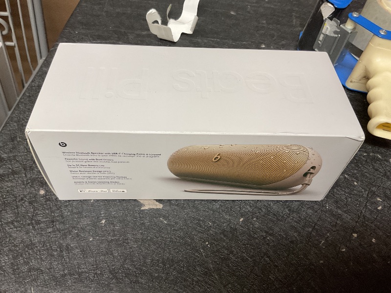 Photo 1 of Beats Pill - Portable Bluetooth Speaker- Up to 24H Battery Life, Water Resistant, Bluetooth, Apple & Android Compatible, Seriously Loud Sound for Home, Outdoor and Travel- Champagne Gold