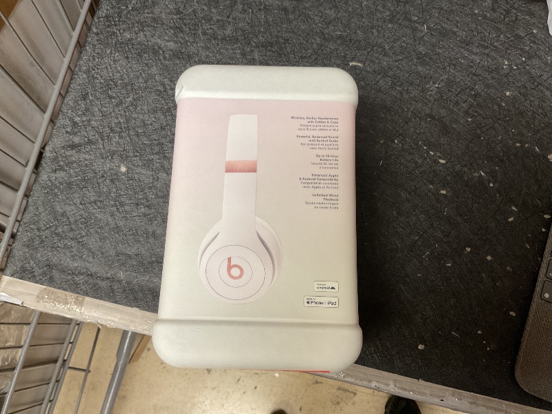 Photo 1 of Beats Solo 4 - Wireless On-Ear Bluetooth Headphones, Up to 50-Hour Battery Life, Ultra-Lightweight Comfort, Powerful and Balanced Sound, Apple & Android Compatible - Cloud Pink