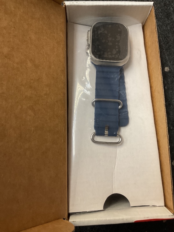 Photo 1 of Apple Watch Ultra 2 [GPS + Cellular, 49mm] - Titanium Case with Blue Ocean Band, One Size (Renewed)